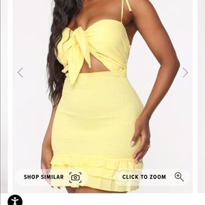 Yellow mini dress